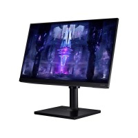 Monitor Gamer Samsung Odyssey 24", FHD, 144 Hz, 1ms, com ajuste de altura, HDMI, DP, VGA, Freesync, Preto, Série G3 Bivol - 1065